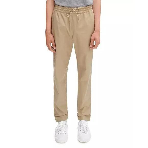A.p.c. Men's New Kaplan Regular-Fit Drawstring Cotton Pant Tan 34W US/ 50 IT NWT - Picture 8 of 9